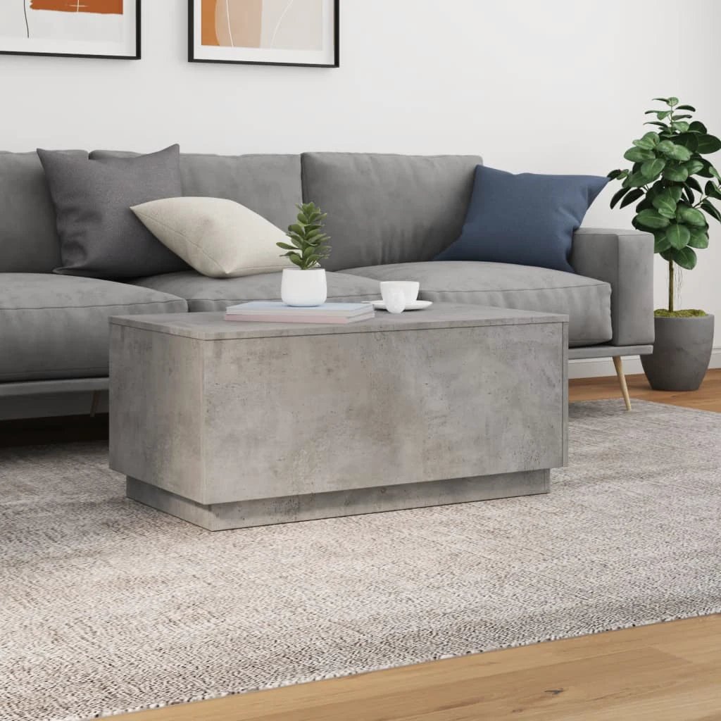 vidaXL VidaXL Coffee Table 90x50x40 LED Lights - Coffee Table