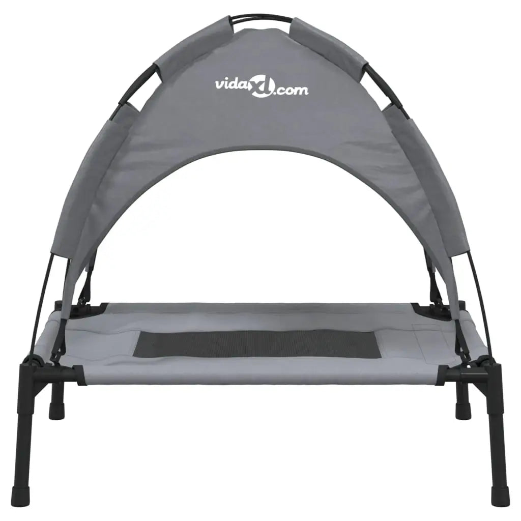 vidaXL Dog Bed with Canopy Anthracite Oxford Fabric and Steel - from vidaXL
