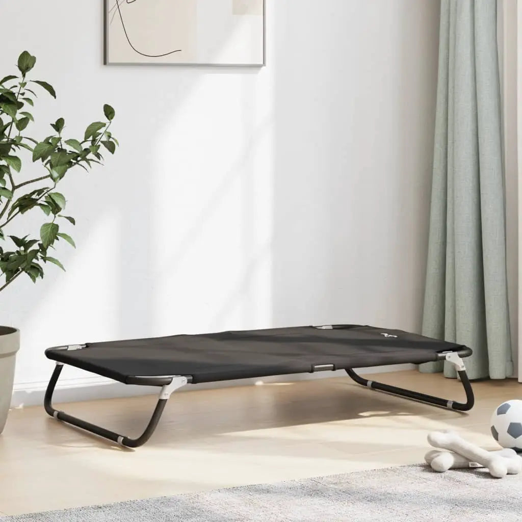 vidaXL Dog Bed Foldable Anthracite Oxford Fabric and Steel - from vidaXL