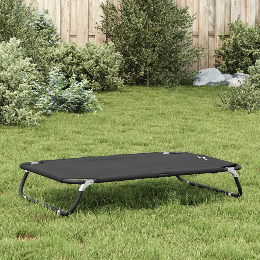 vidaXL Dog Bed Foldable Anthracite Oxford Fabric and Steel - from vidaXL