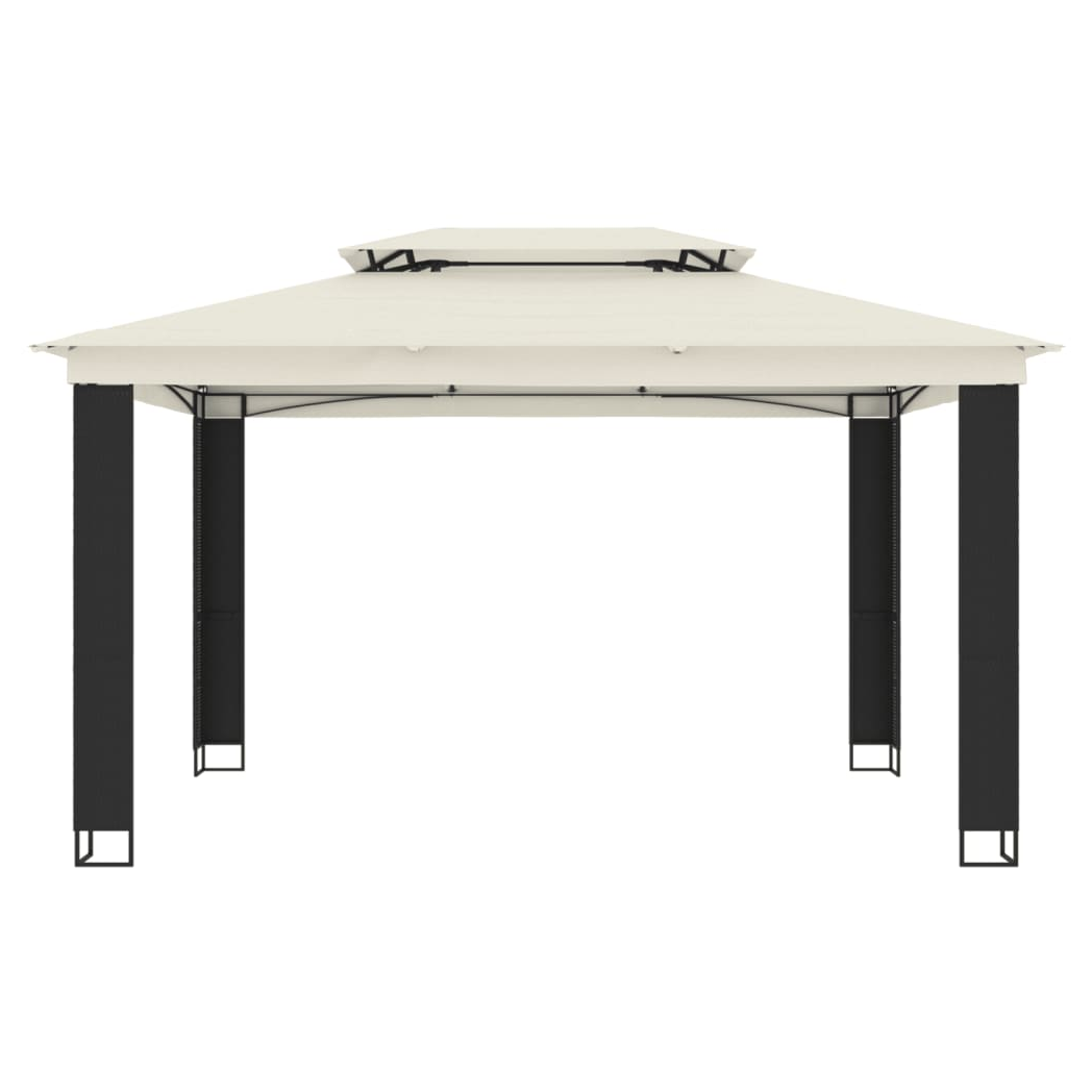 vidaXL vidaXL Gazebo with Double Roof Cream 2.94x2.94 m Steel - Gazebos