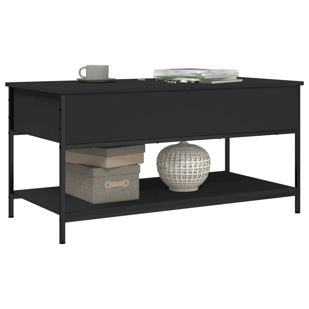 vidaXL Coffee Table 100x50x50 Wood Metal Storage by vidaXL