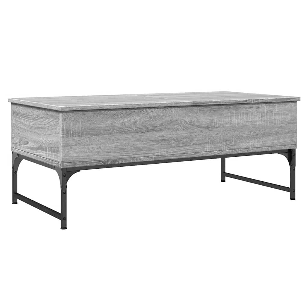 VidaXL Coffee Table 100x50x40 cm Engineered Wood and Metal with Storage for Living Room by vidaXL
