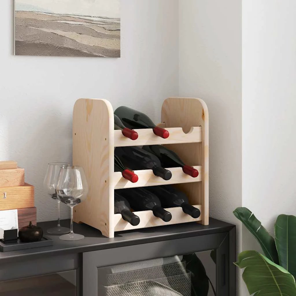 vidaXL vidaXL Wine Rack 33x25x37 cm Solid Wood Pine - Wine Rack