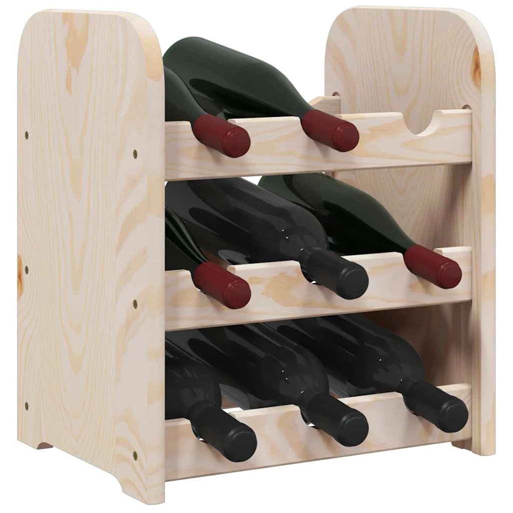 vidaXL vidaXL Wine Rack 33x25x37 cm Solid Wood Pine - Wine Rack