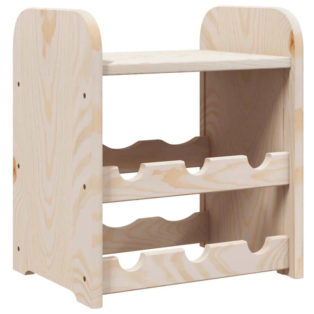 vidaXL vidaXL Wine Rack with Top Board 33x25x37 cm Solid Wood Pine - Wine Rack