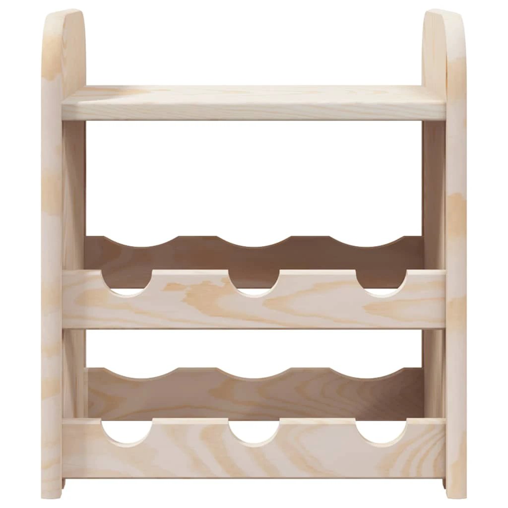 vidaXL vidaXL Wine Rack with Top Board 33x25x37 cm Solid Wood Pine - Wine Rack