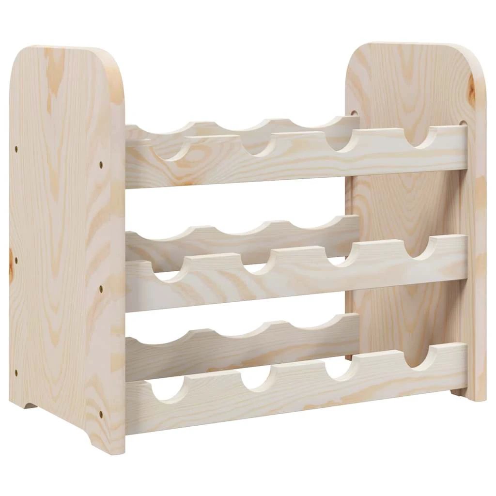 vidaXL vidaXL Wine Rack 43x25x37 cm Solid Wood Pine - Wine Rack