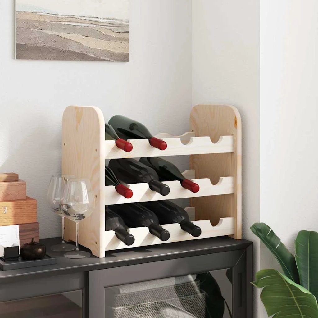 vidaXL vidaXL Wine Rack 43x25x37 cm Solid Wood Pine - Wine Rack