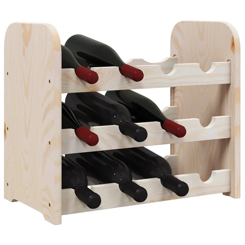 vidaXL vidaXL Wine Rack 43x25x37 cm Solid Wood Pine - Wine Rack