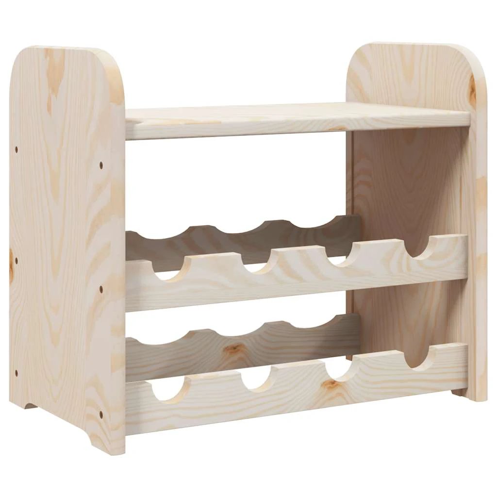 vidaXL vidaXL Wine Rack with Top Board 43x25x37 cm Solid Wood Pine - Wine Rack