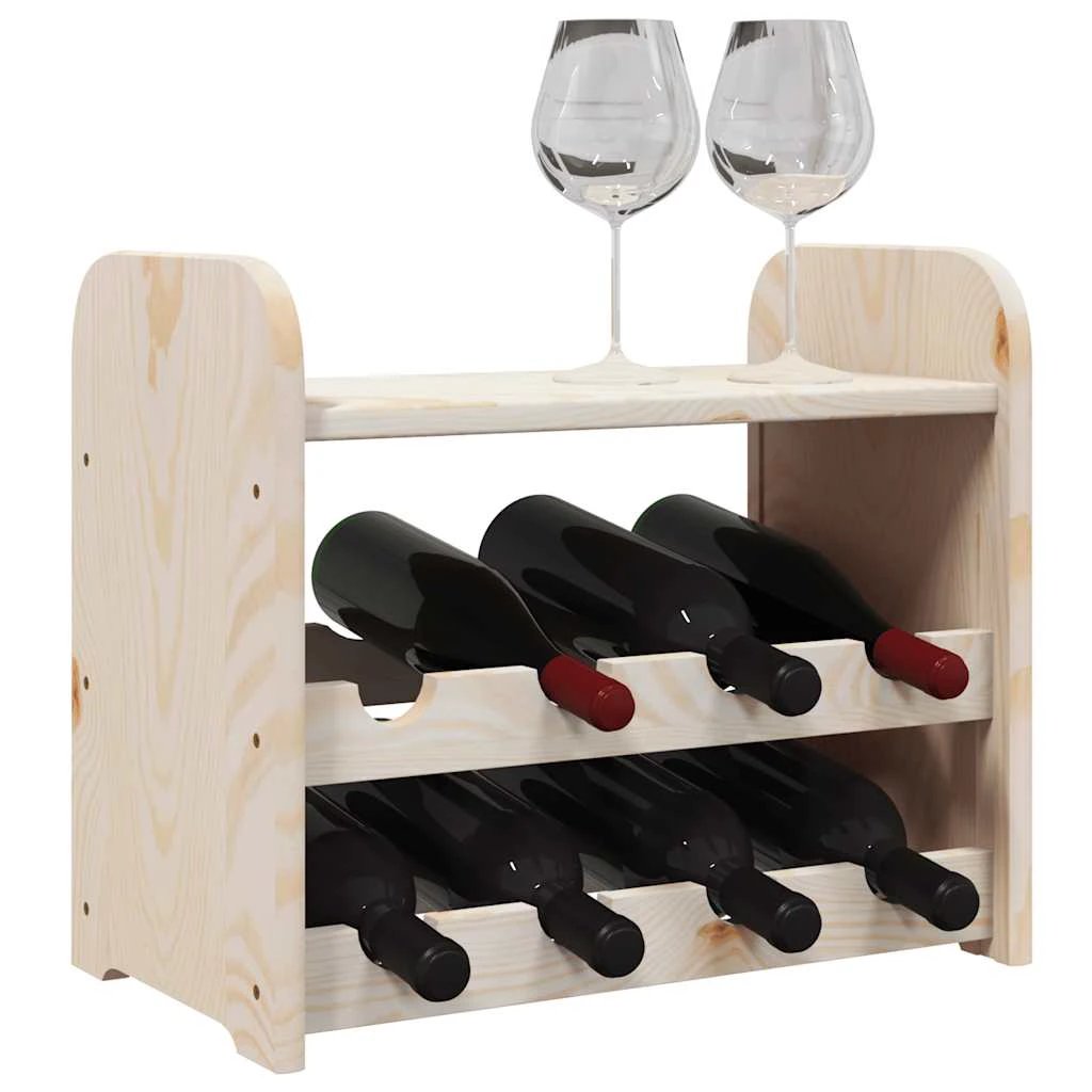 vidaXL vidaXL Wine Rack with Top Board 43x25x37 cm Solid Wood Pine - Wine Rack