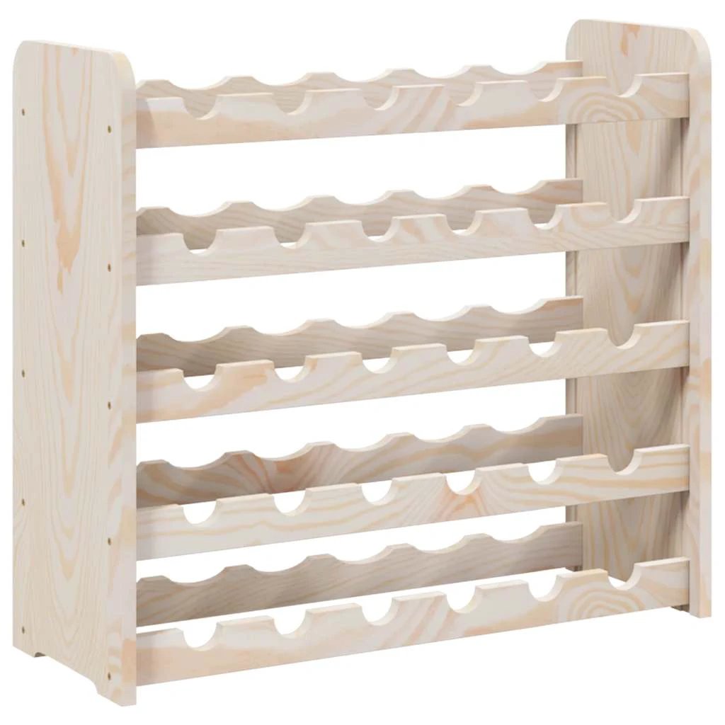 vidaXL vidaXL Wine Rack 67.5x25x60 cm Solid Wood Pine - Wine Rack