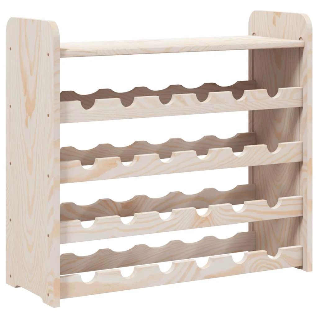 vidaXL vidaXL Wine Rack with Top Board 67.5x25x60 cm Solid Wood Pine - Wine Rack