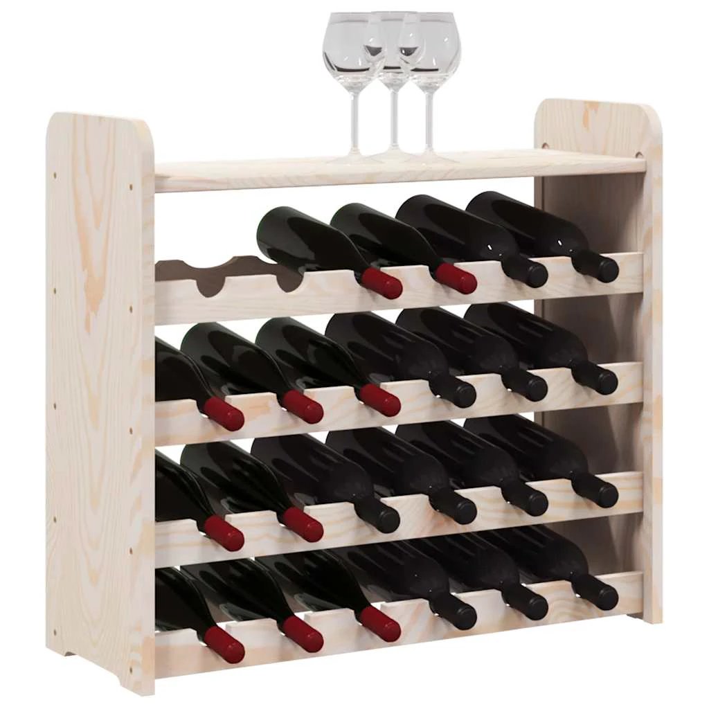 vidaXL vidaXL Wine Rack with Top Board 67.5x25x60 cm Solid Wood Pine - Wine Rack
