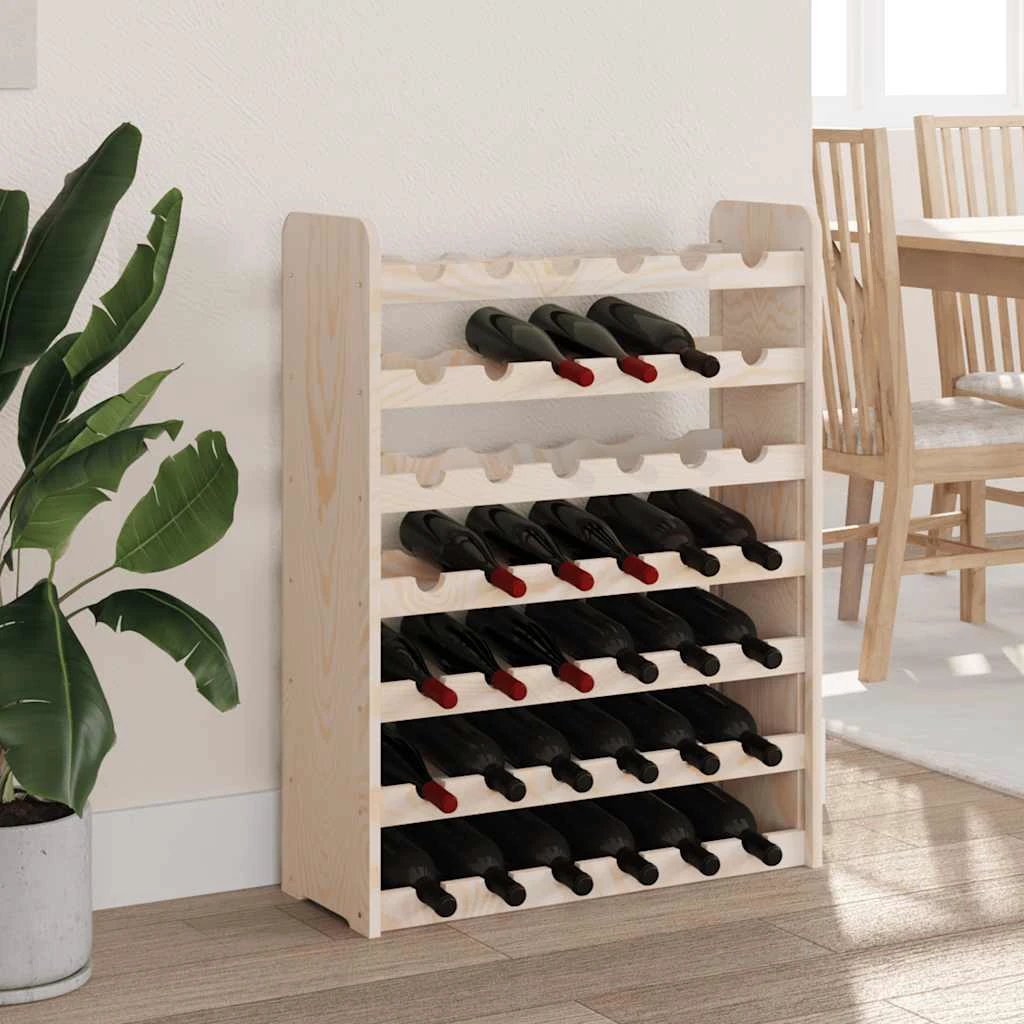 vidaXL vidaXL Wine Rack 67.5x25x87 cm Solid Wood Pine - Wine Rack