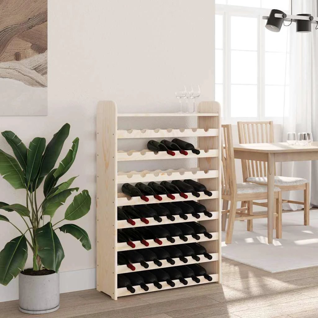 vidaXL vidaXL Wine Rack with Top Board 72.5x25x111.5 cm Solid Wood Pine - Wine Rack