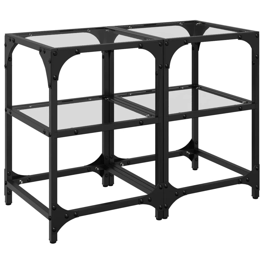 vidaXL VidaXL Coffee Tables 30x30x45cm Glass Top Home - Coffee Table