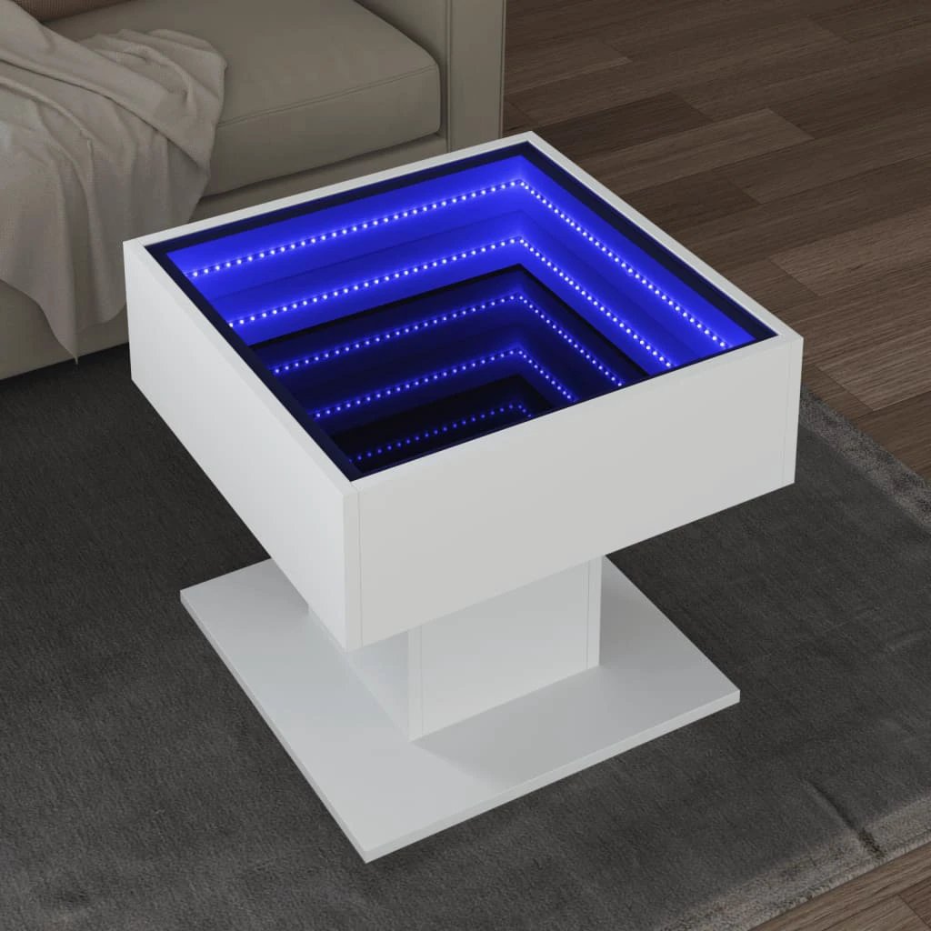 VidaXL Coffee Table 50x50x45 LED Infinity Mirror by vidaXL