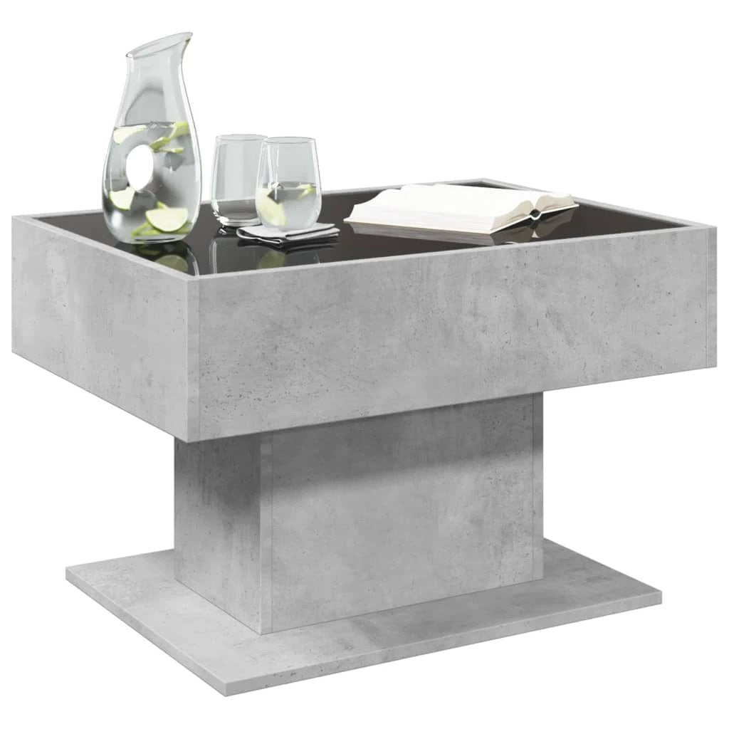 vidaXL VidaXL Coffee Table 70x50x45cm LED Mirror Home - Coffee Table