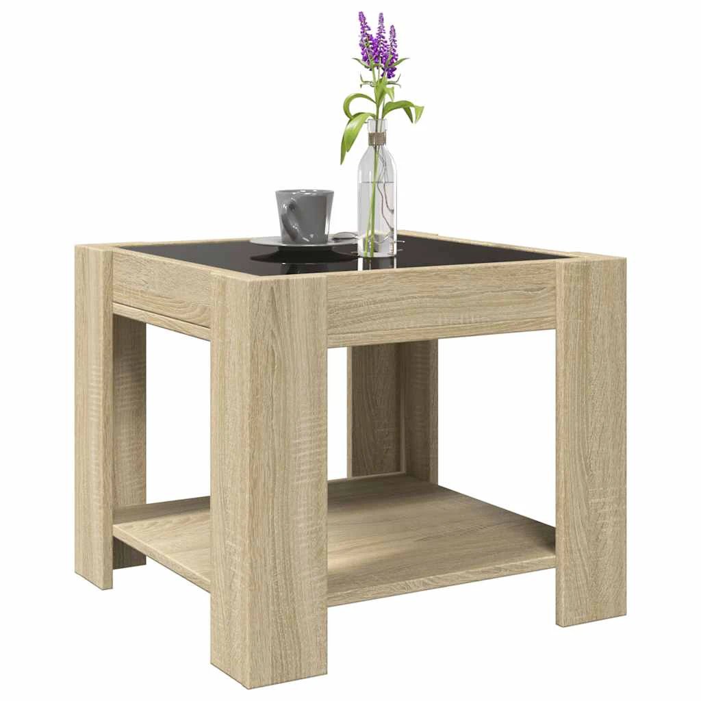 vidaXL vidaXL Coffee Table 53x53x45 LED InfiMirror Home - Coffee Table