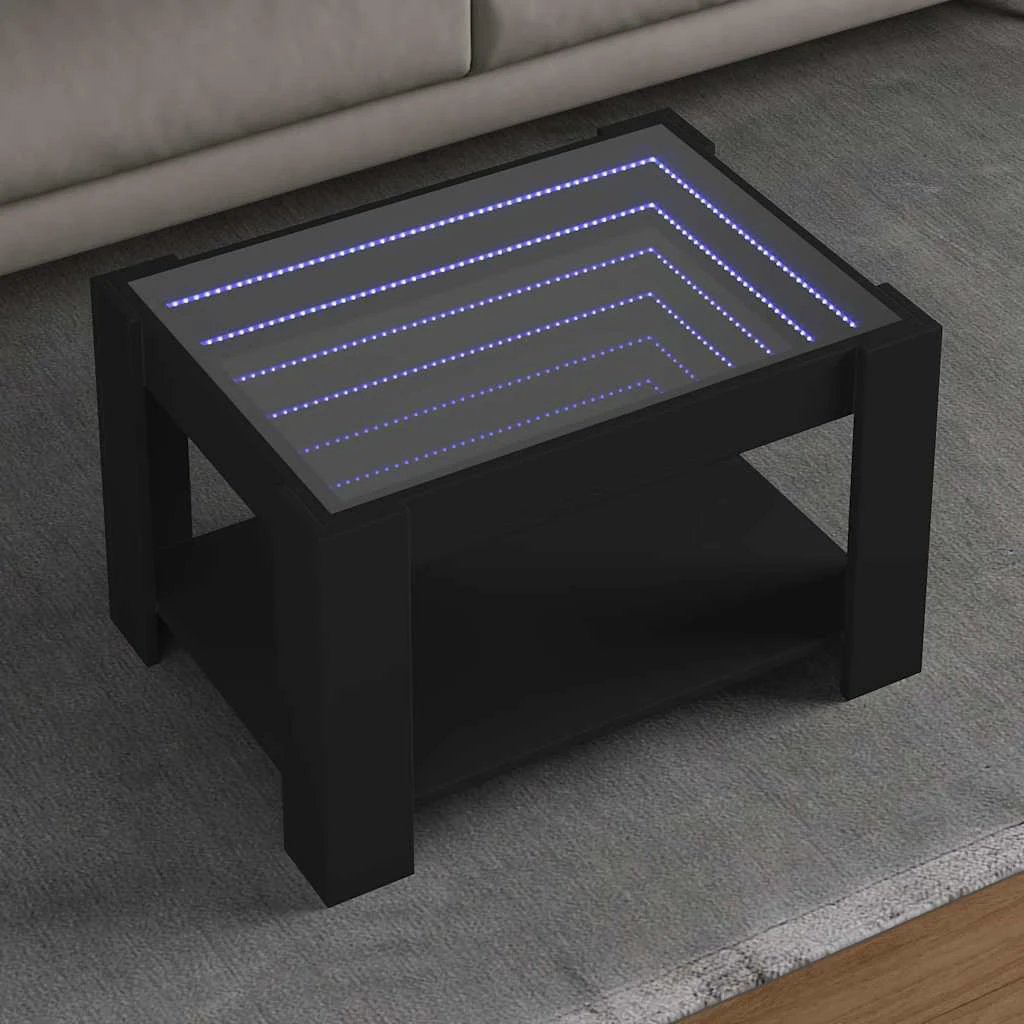 vidaXL VidaXL Coffee Table 73x53x45 LED Mirror Home - Coffee Table