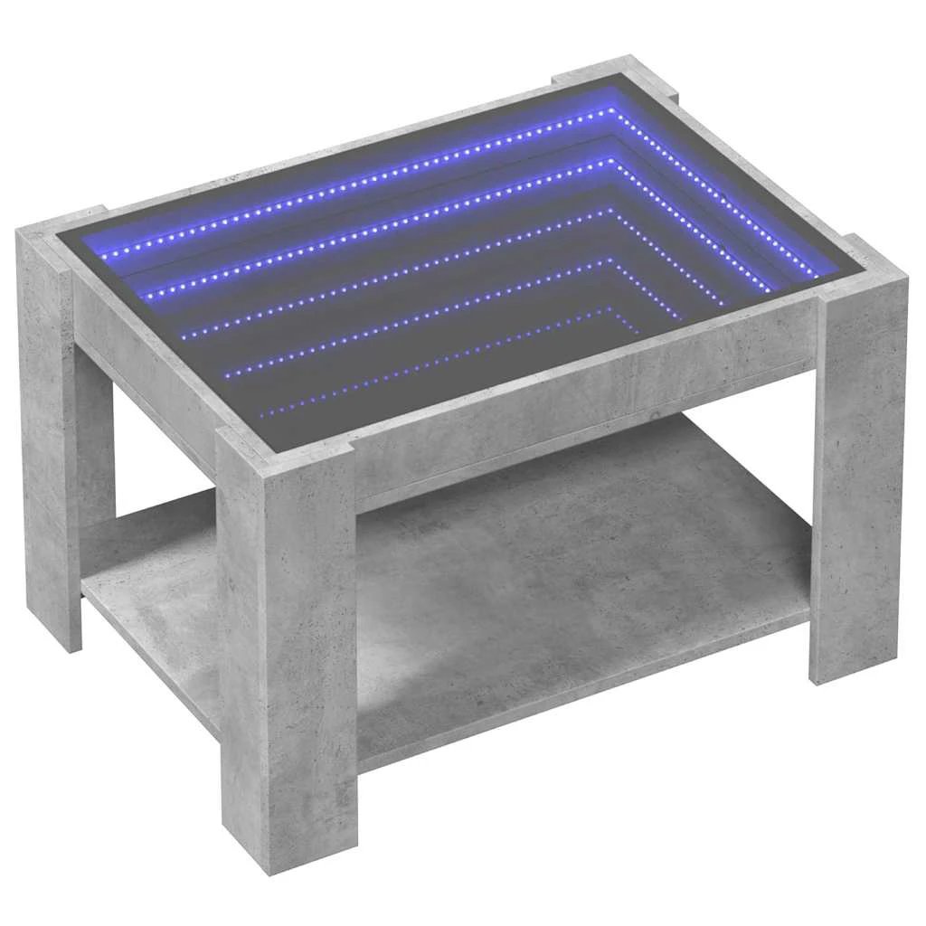 vidaXL VidaXL Coffee Table 73x53x45 LED Mirror Home - Coffee Table