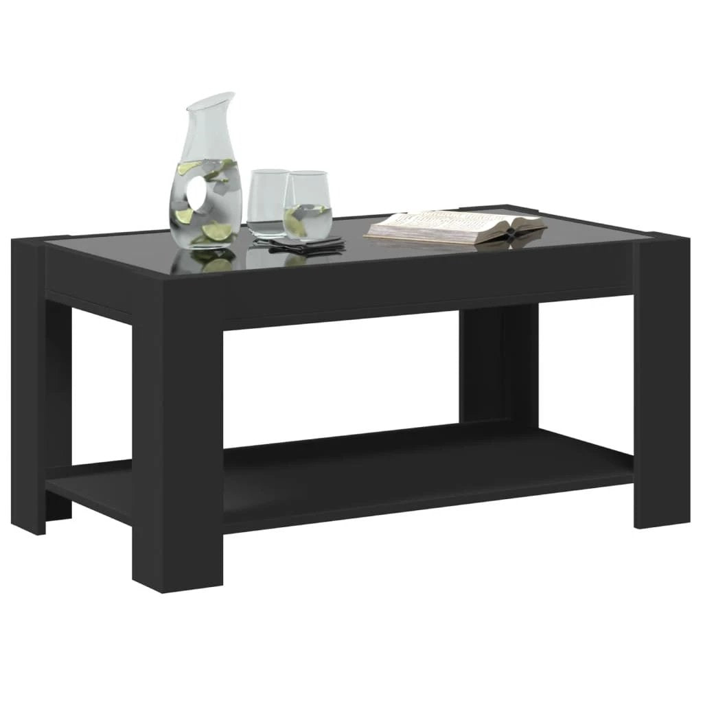 VidaXL Coffee Table 93x53x45 cm With LED Infinity Mirror For Modern Living Rooms by vidaXL