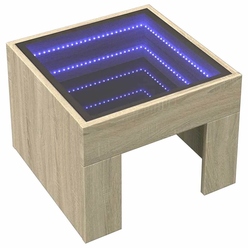 vidaXL VidaXL Coffee Table 40x40x30 LED Infinity Mirror - Coffee Table
