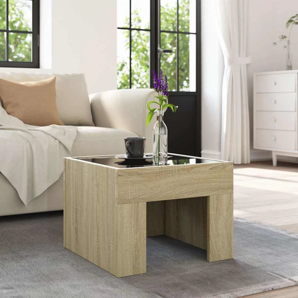vidaXL VidaXL Coffee Table 40x40x30 LED Infinity Mirror - Coffee Table