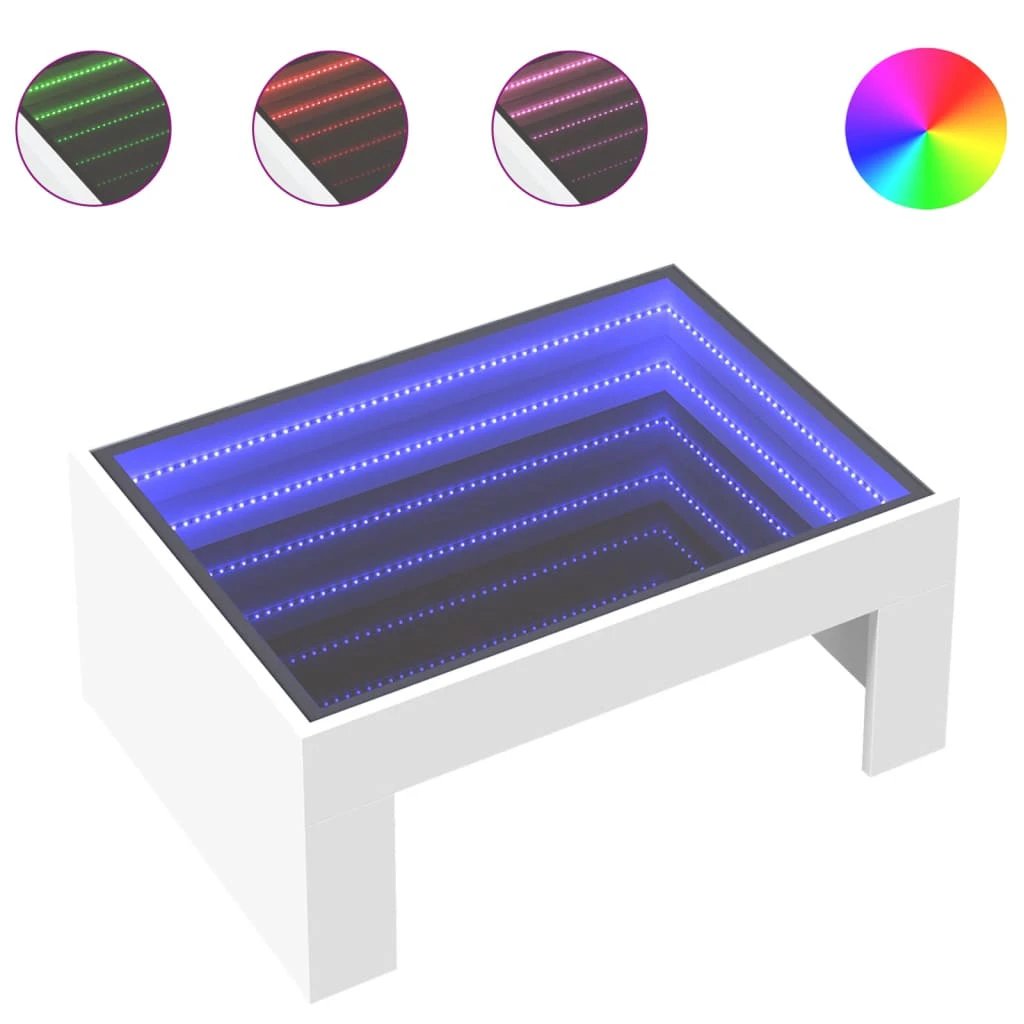 vidaXL Coffee Table 70x50x30 LED Infinity Mirror by vidaXL