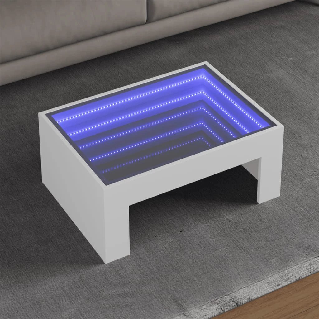 vidaXL Coffee Table 70x50x30 LED Infinity Mirror by vidaXL