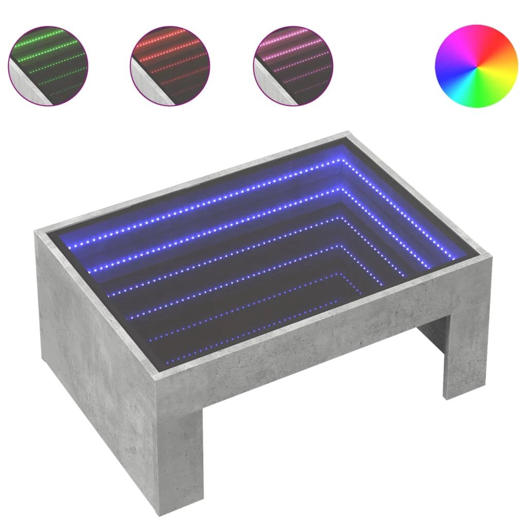 VidaXL Coffee Table 70x50x30 LED Infinity Mirror by vidaXL