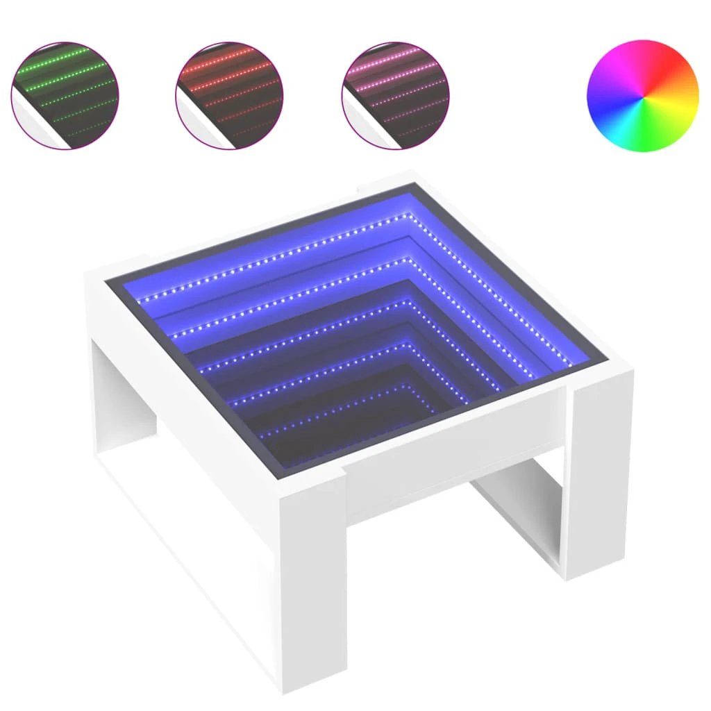 vidaXL VidaXL Coffee Table 50x53x30 LED Infinity Lounge - Coffee Table