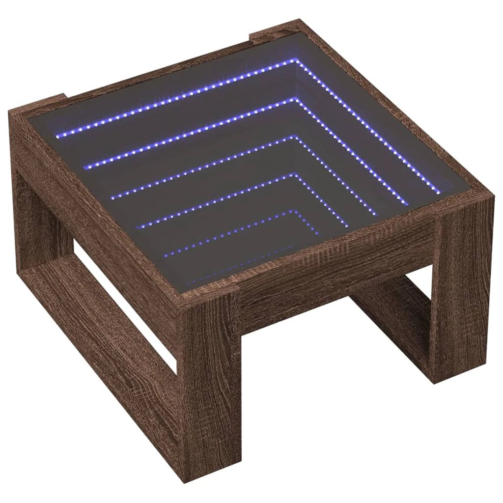 vidaXL VidaXL Coffee Table 50x53x30 LED Infinity Mirror - Coffee Table