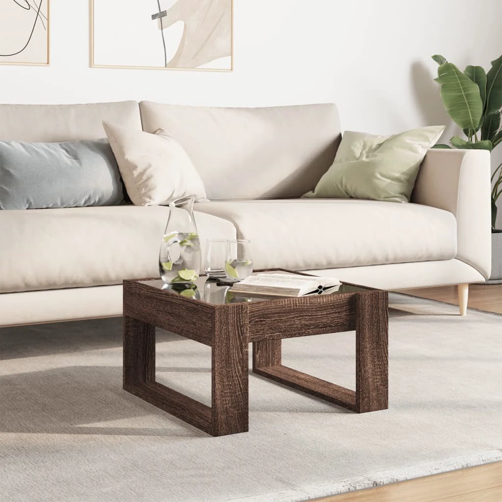 vidaXL VidaXL Coffee Table 50x53x30 LED Infinity Mirror - Coffee Table