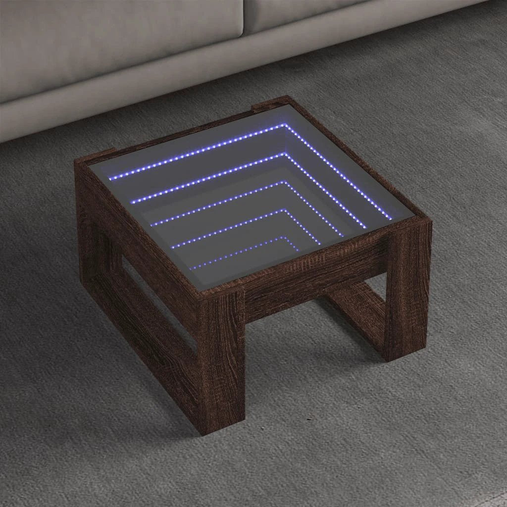 vidaXL VidaXL Coffee Table 50x53x30 LED Infinity Mirror - Coffee Table
