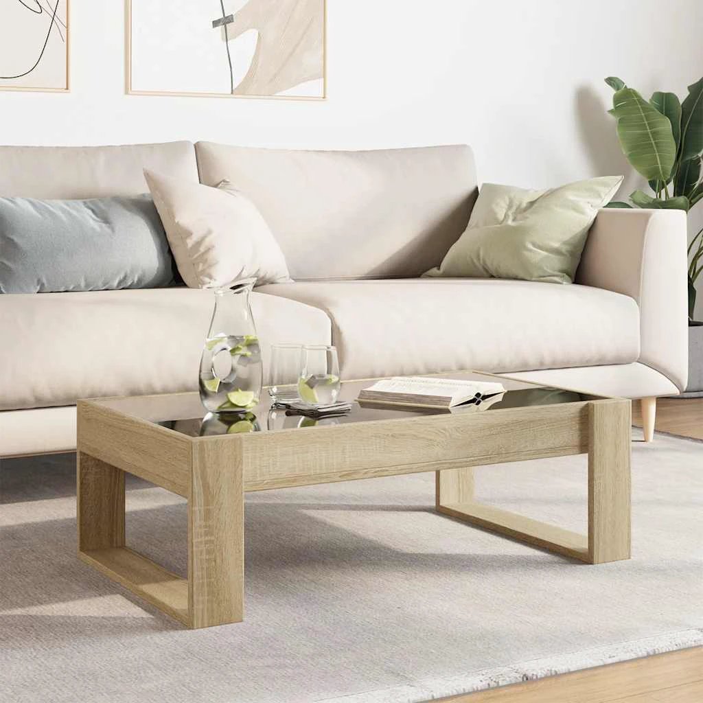 vidaXL vidaXL Coffee Table 90x53x30cm Infinity LED Home - Coffee Table
