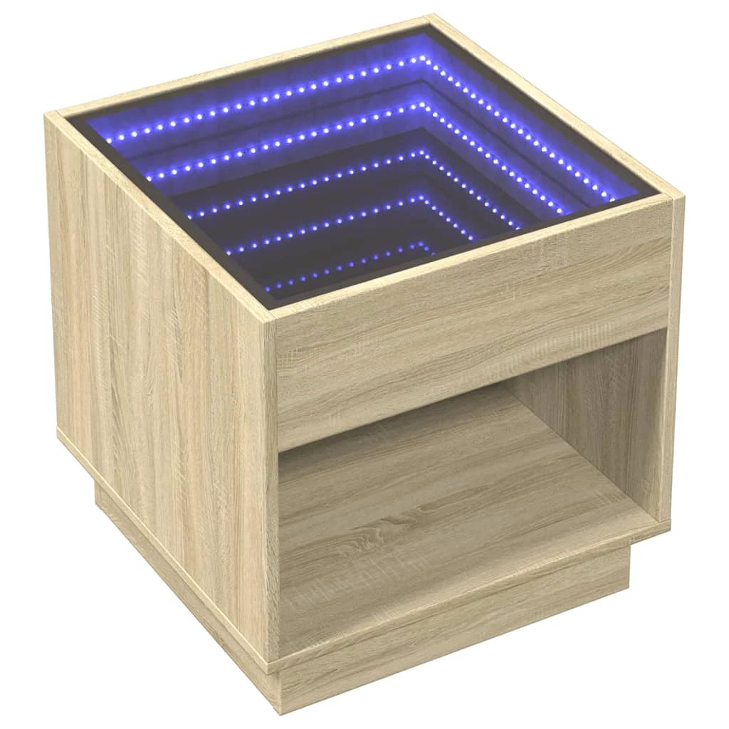 vidaXL VidaXL Coffee Table 50x50x50 cm Infinity LED Home - Coffee Table