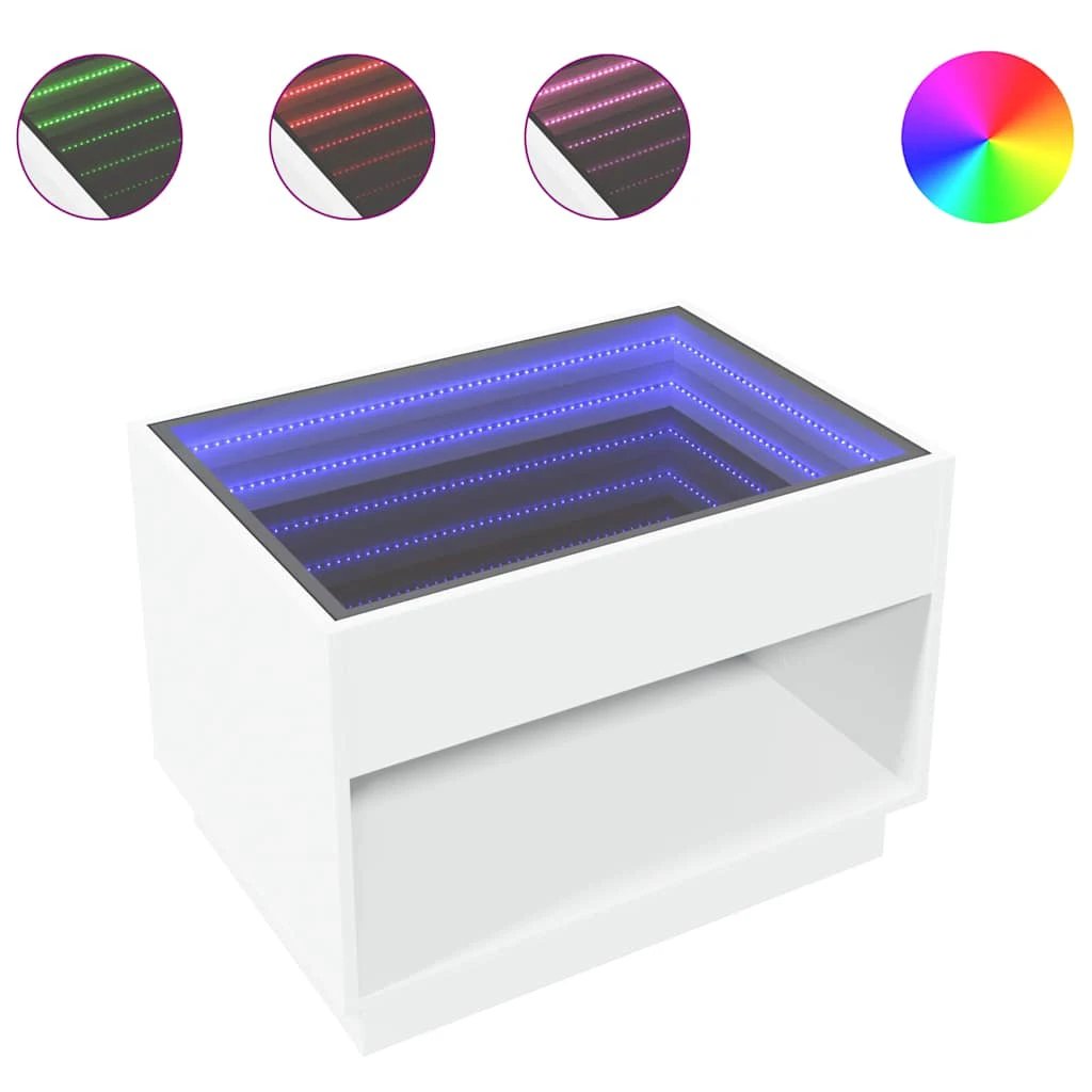 VidaXL Coffee Table 70x50x50 LED Infinity Mirror by vidaXL