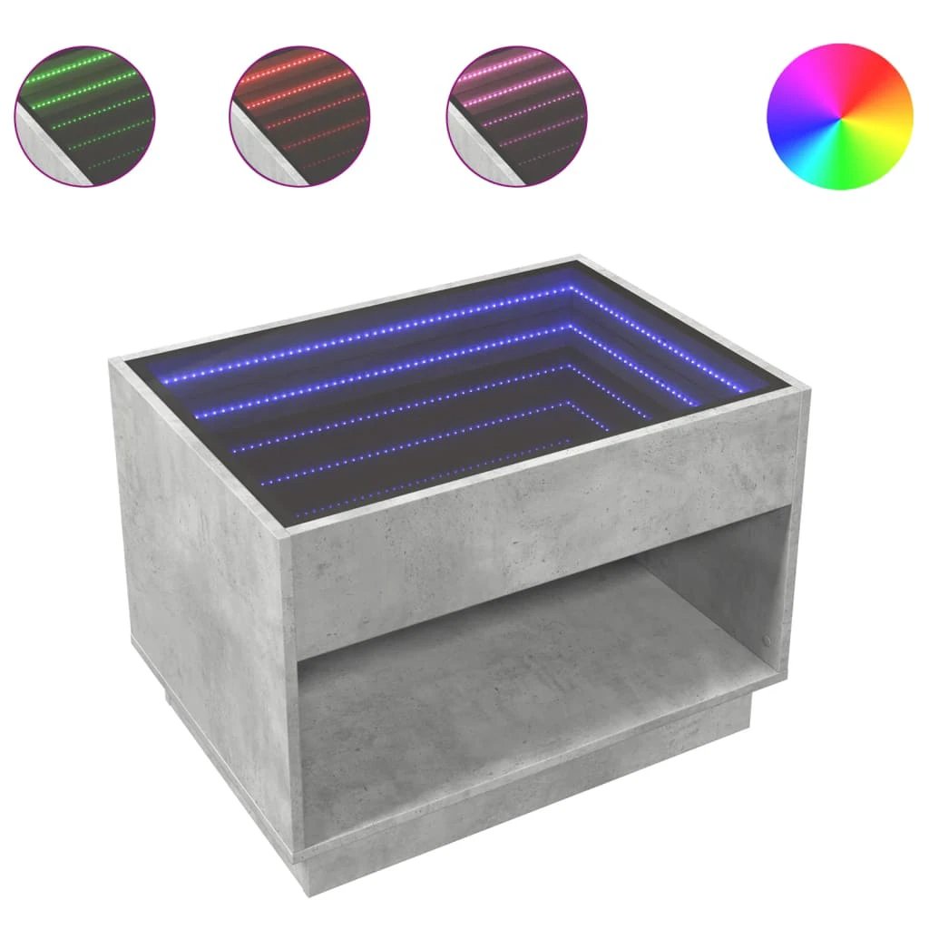 vidaXL vidaXL Coffee Table 70x50x50cm InfinityLED Home - Coffee Table