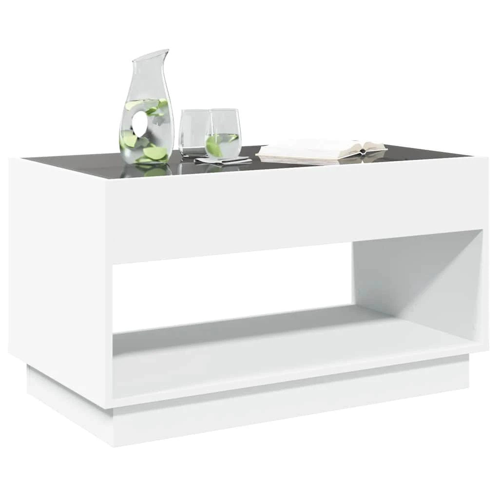 vidaXL Coffee Table 90x50x50 cm Infinity LED Mirror for Modern Living Room Decor by vidaXL