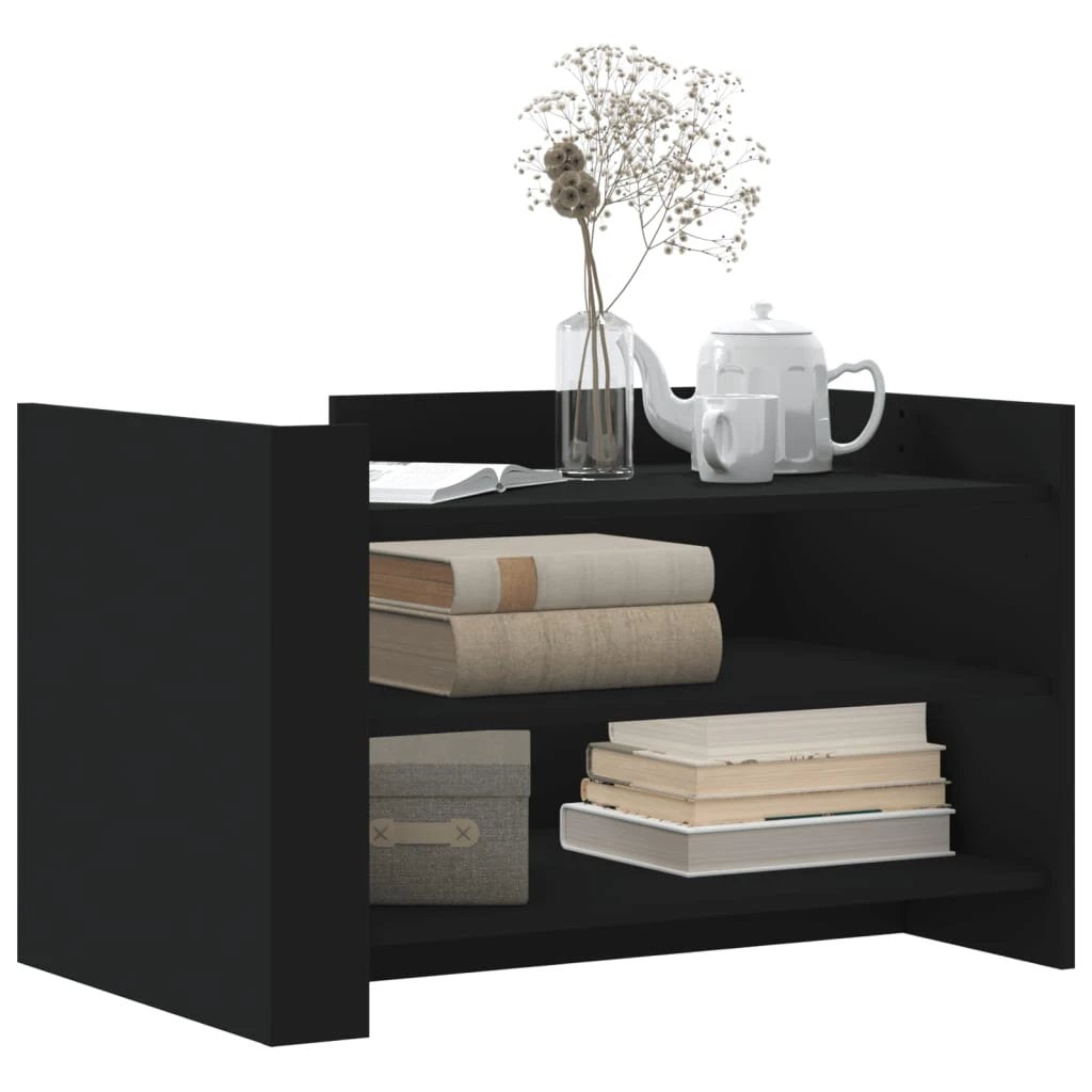 vidaXL vidaXL Black Coffee Table 80x50x50 cm Engineered Wood Durable Moisture Resistant Living Room - Coffee Table
