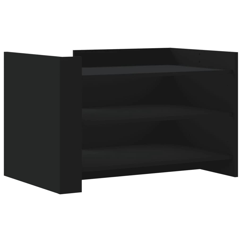 vidaXL vidaXL Black Coffee Table 80x50x50 cm Engineered Wood Durable Moisture Resistant Living Room - Coffee Table