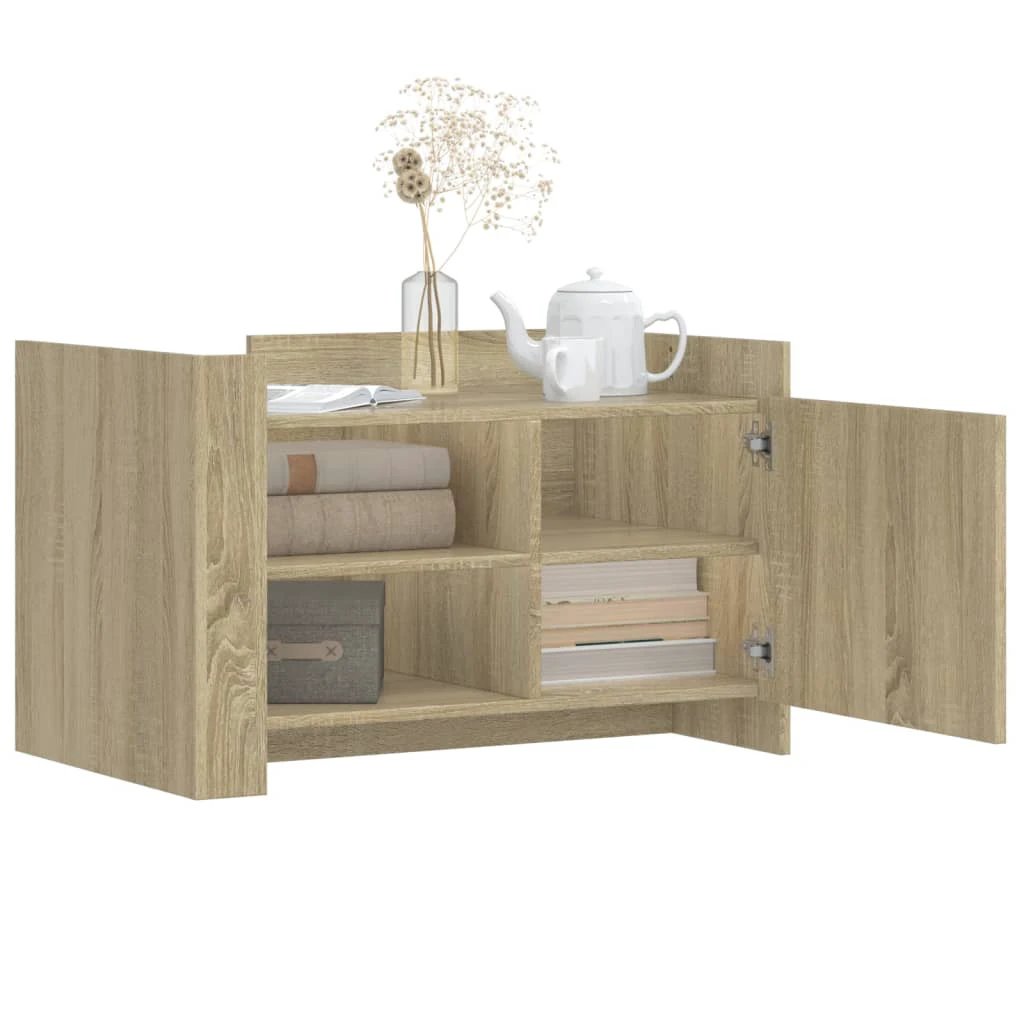 vidaXL vidaXL Coffee Table 80x50x50 cm Engineered Wood With Storage Modern Living Room Decor - Coffee Table