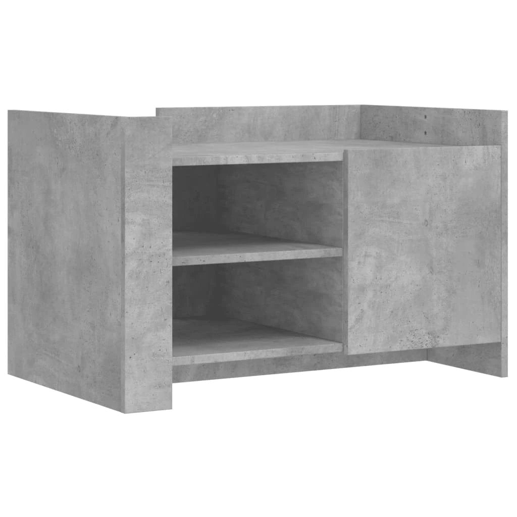 vidaXL VidaXL Concrete Gray Coffee Table 80x50x50 Cm Engineered Wood Storage Shelf Moisture Resistant Living Room - Coffee Table