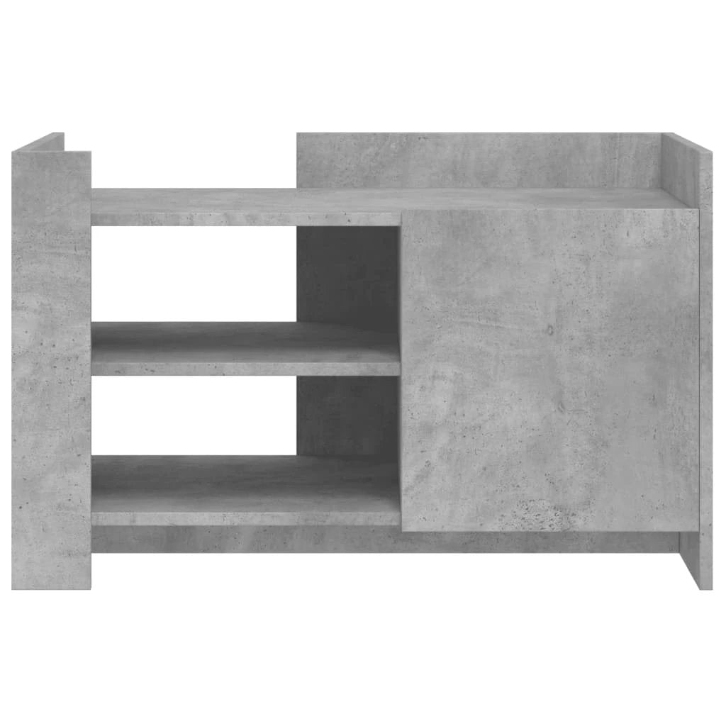 vidaXL VidaXL Concrete Gray Coffee Table 80x50x50 Cm Engineered Wood Storage Shelf Moisture Resistant Living Room - Coffee Table
