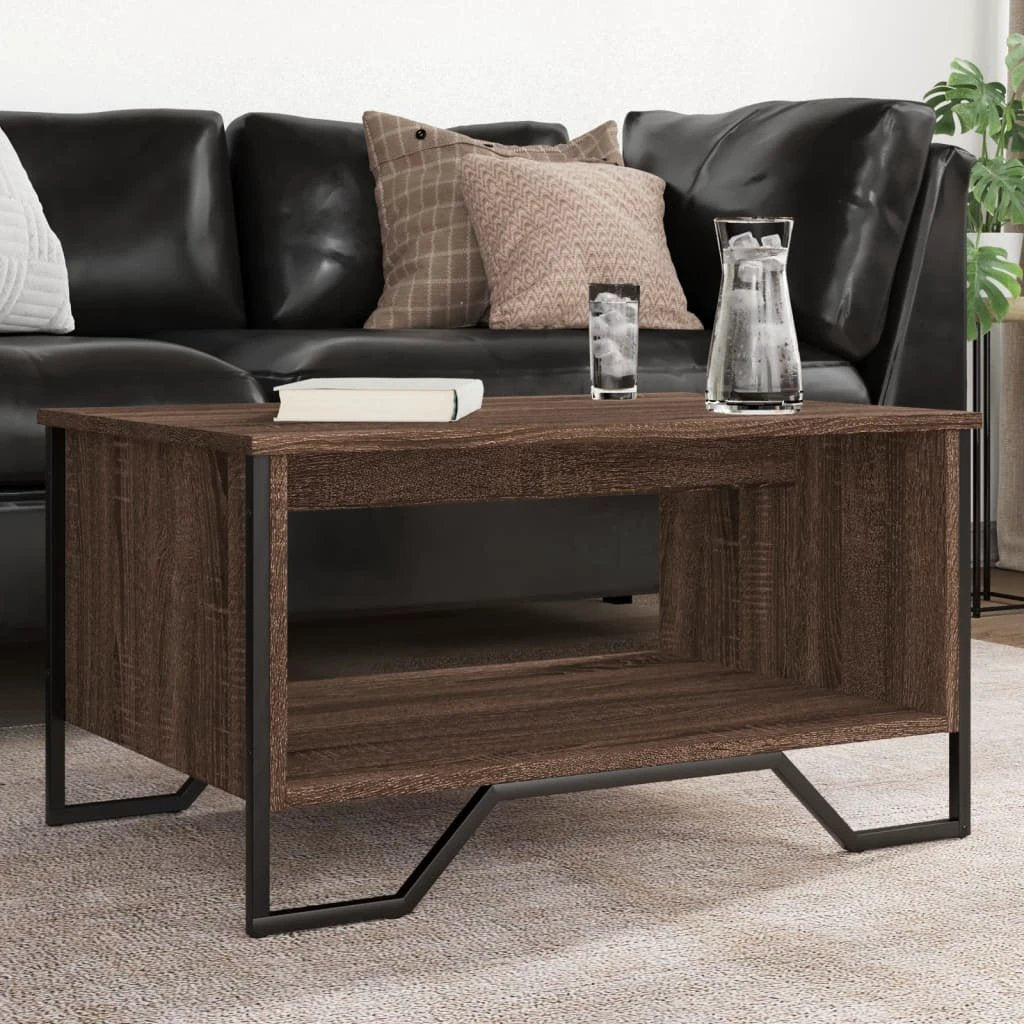 vidaXL VidaXL Coffee Table 75x51x40 cm Engineered Wood Open Shelf for Living Room Decor - Coffee Table