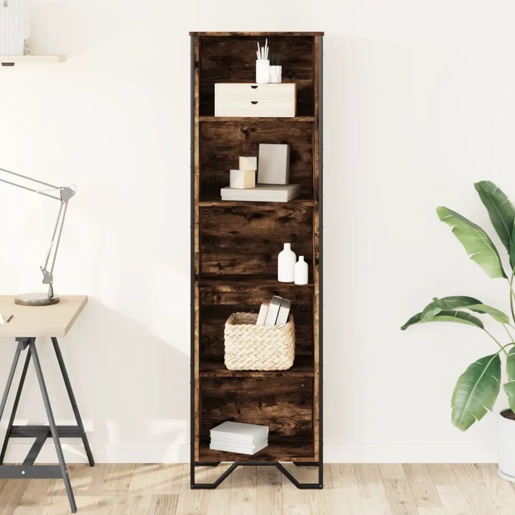 vidaXL vidaXL Bookcase Smoked Oak 50x31x169 cm Engineered Wood - Bookcase