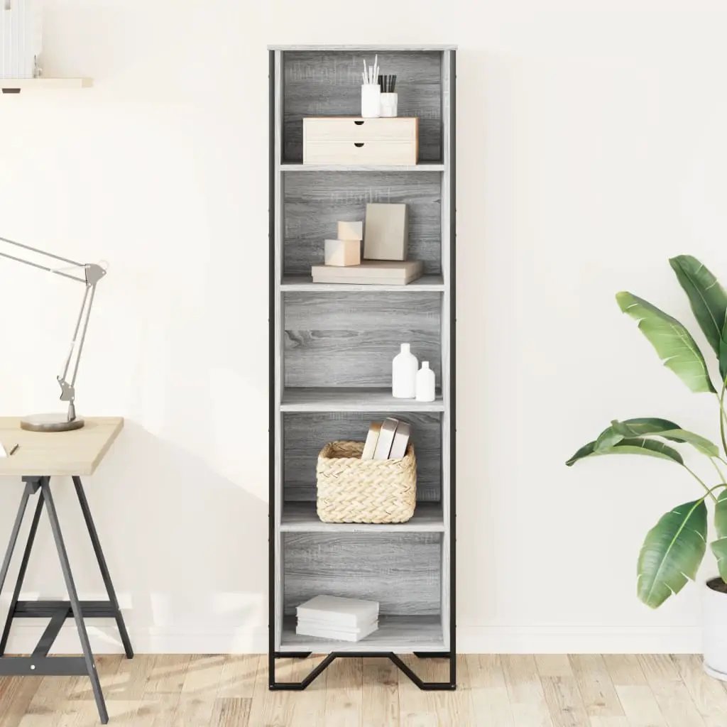vidaXL vidaXL Bookcase Grey Sonoma 50x31x169 cm Engineered Wood - Bookcase